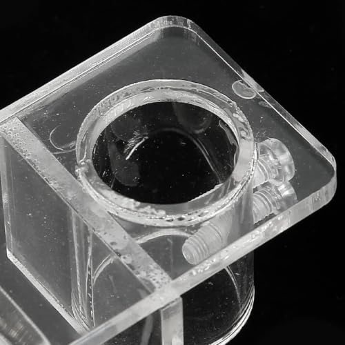 Pssopp Aquarium Water Pipe Clamp, Acrylic Aquarium Pipe Clip Clamp Holder Transparent Fish Hose Fix Clip for Aquarium in Out Pipe Single Hole 25mm/0.98in Inner Diameter