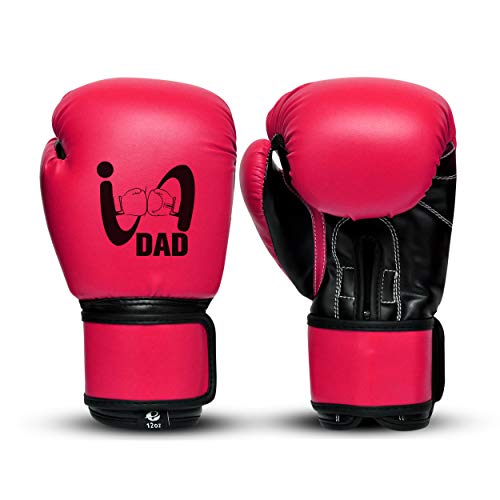 Ultimate - I Boxing Dad - Kids Boxing Gloves MMA Boxing Muay Thai Bag Work - color: Dark Pink, size: 6 Oz