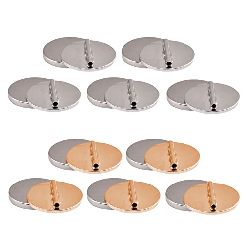 5 Pieces Strong Magnetic Brooch Converter Pin Keepers Harm-Free Clothing Magnet Buckle Tie Free Clothing Brooch Adapter - color: Silver