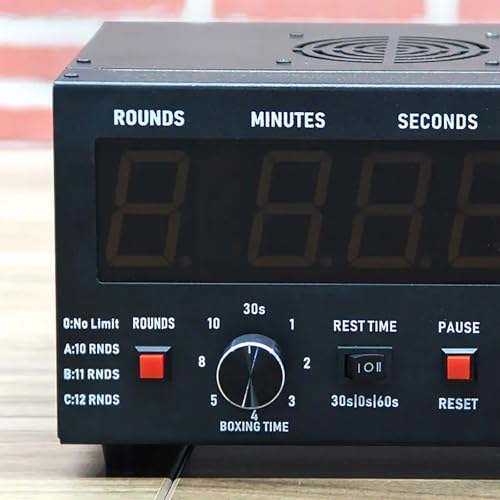 Professional Gym Interval Timer, Boxing Interval Clock with Large Clear LED Display and Buzzer, Volume Adjustable, Rest Time and Training Time Adjustable Flexibly, for Gym, Boxing Gym - color: Green