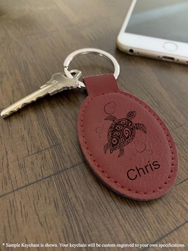 LaserGram Oval Keychain, Allah 1, Personalized Engraving Included (Burgundy) - color: Burgundy