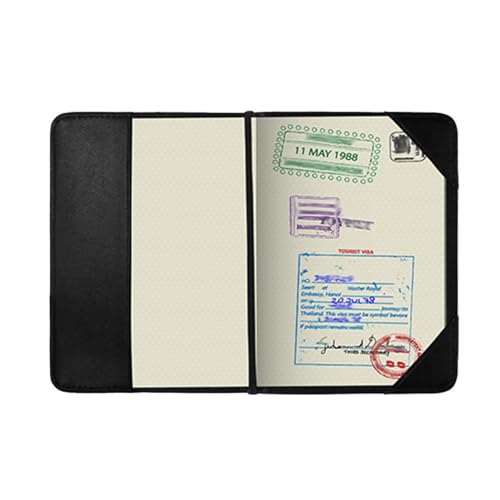 ALAZA Set Of Islamic Background Suitable for Ramadan Or Eid Al Fitr with Traditional Lantern Star Half Leather Passport Holder Cover Case Travel One Pocket
