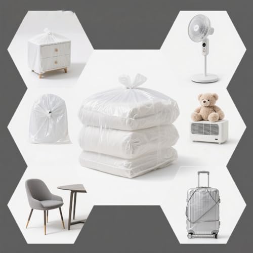 Clear Plastic Bags 32 x 48 Inch Great for Storage and Moving | Large Plastic Bags Clear Storage Bags Great for Appliance, Plush Toys, Seasonal items, Business Use and More (10 pack) - size: 32 x 48"