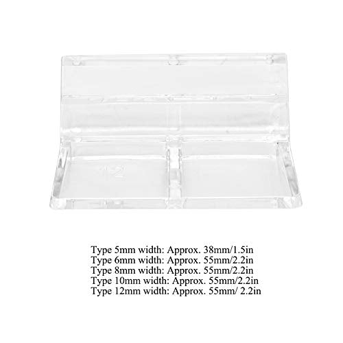 KIMISS 20Pcs Glass Cover Acrylic Clip Holder Support Clamp Accessory for Aquarium Fish 20Pcs Glass Cover (12mm) - size: 12mm