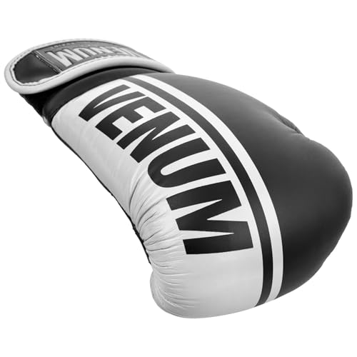 Venum Shield Pro Boxing Gloves - color: Black/White, size: 10oz, style: Hook and Loop
