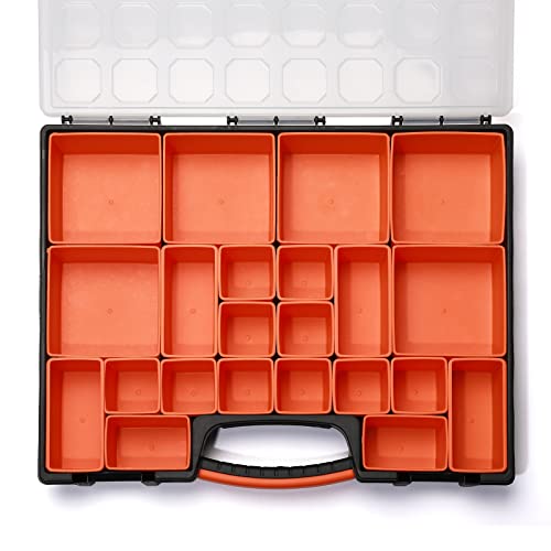 2PCS Multi-Purpose Toolbox, Professional Organizer with 22 Bin Compartments, Box Organizer for Hardware, Screws, Bolts, Nuts, Nails, Tools, Arts - size: 2 PCS Multi-Purpose Toolbox
