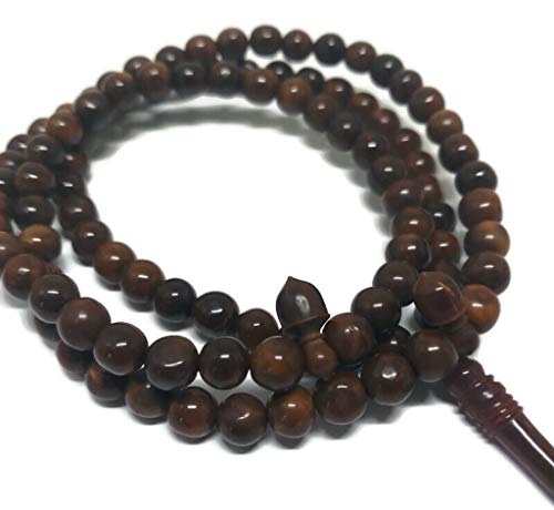 Islam Prayer Beads AMN-264 Koka Wood Handmade Muslim Tasbih 99 Rosary Bead Haj Eid Ramadan Gift (Brown_02) - color: Brown_02