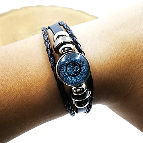 Turkish Design bracelet Muslim men Gift ALLA Word islamic accessory Hand strap (Black Allah Name)