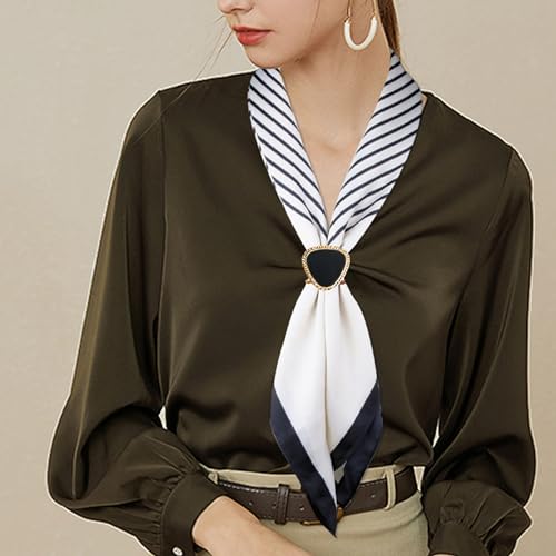 3pcs Fashion Scarf Ring Clip 3 Rings Silk Scarves Clip For Women Shawl Clip Buckle Gold Smooth Scarf Brooches Buckle - color: Scarf clip E-3PCS