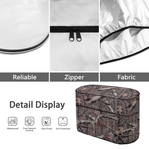 Oak Leaf Double 20lb RV Propane Tank Cover Reliable Weather Resistant Gas Cylinder Cover Travel Trailer Polyester Waterproof Cover - color: Oak Leaf, size: S(20LB)