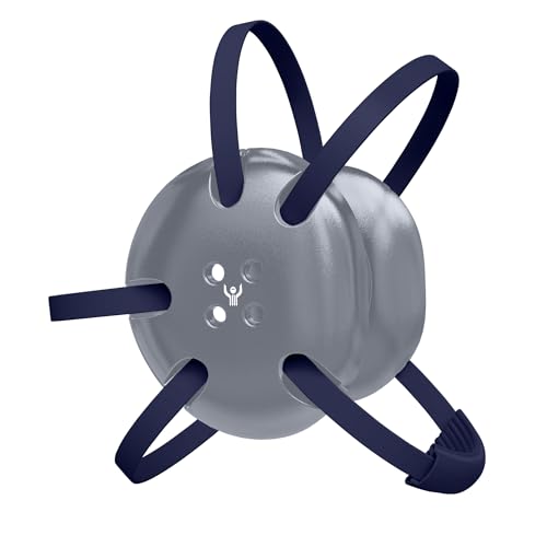 Great Call Athletics | Wrestling Classic Headgear | Earguard Adult Grappling Head Gear | Adjustable Ear Guards Navy Straps - style: Silver w/ Navy Straps