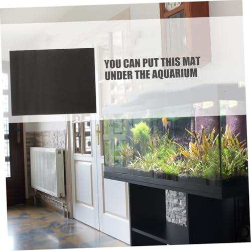 Totority 2pcs Nonslip Aquarium Bottom Mat Thickened Fish Tank Pad Cushioning Mat for Reptiles and Fish Tanks and Lightweight Black Pad