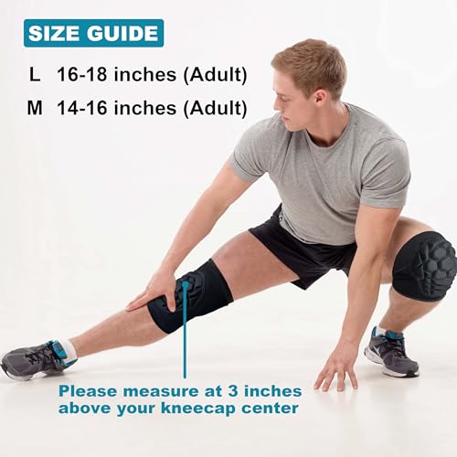 Men Women Knee Pads for Skating Soccer Dancing Climbing, Soft Elastic Work Knee Protector for Fitness Yoga Bike, Breathable Anti-slip Knee Compression Sleeve for Hiking Running Cycling Adult, Black L - size: Large