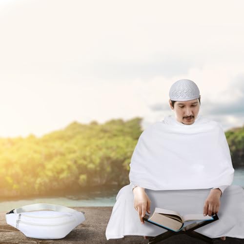 Suhine 14 Pcs Ihram for Umrah Men Towel Waist Belt Hat Pins - size: S Size for Teen