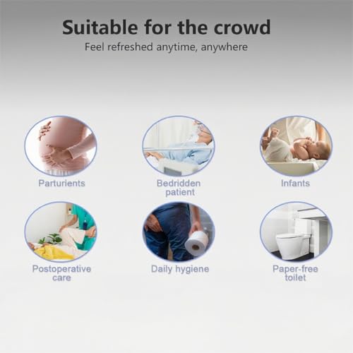 Portable Bidet for Travel-350ml Bottle with Adjustable Nozzle (Angled & Straight), Gentle Portable Cleansing - color: Blue