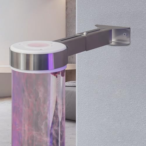Stainless Steel Bracket for 15cm Sensory Bubble Tube & Aquarium Lamps - Adjustable Dual-Rail Holder with Spill-Proof Base, Child-Safe for Sensory Rooms, Schools, Daycare