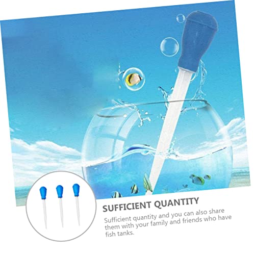 Hemoton 3pcs Aquarium Clean Pipettes Convenient Water Changer Dropper Scale for Siphoning Fish Tank Waste and Debris for Jellyfish Feeding