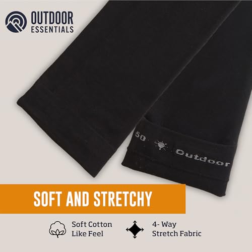 OutdoorEssentials UV Sun Sleeves for Men & Women, Cooling Arm Sleeves UPF 50+ | Golf, Tattoo Cover Up, Sun Protection - color: (4 Pairs): 1 Black, 1 Dark Gray, 1 Light Gray, 1 White
