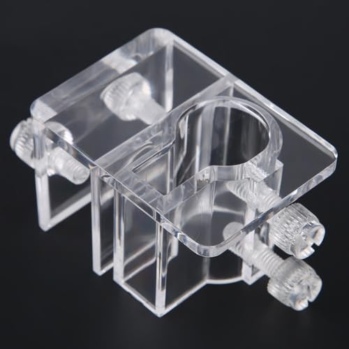 20mm Acrylic Aquarium Hose Clip Holder – Adjustable Pipe Clamp for 12-16mm Tubes, Leak-Proof Fish Tank Mount with Screws
