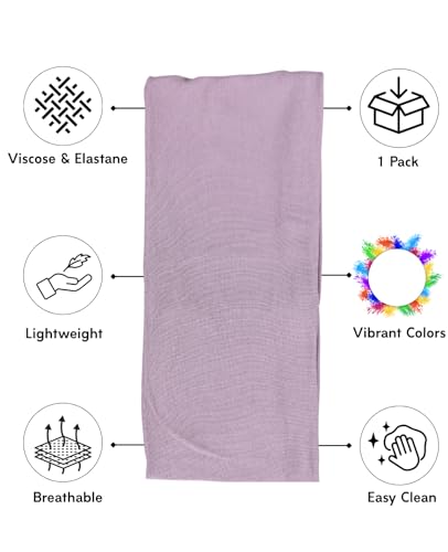 Prien Women Cotton Hijab Cap, Stretchy Head Cover, Pre-Sewn Inner Muslim Scarf Undercap, Non Slip Headband for Daily Wear - color: Light Mink