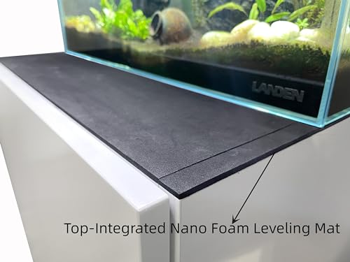 Aquarium Wooden Stand and Cabinet for up to 16 Gal Tank, Fish Reptile Sea Salt WaterTank Stand, Nano Foam Leveling Mat Included, W23.6xD11.8xH31.5 in, Wooden Matte White Painted(Stand Only) - color: White, size: W23.6xD11.8xH31.5in(60x30x80cm)