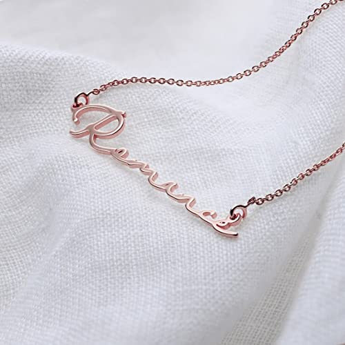DayOfShe Custom Name Necklace for Women Gifts, 18K Gold Plated Layered Names Necklace Personalized Gifts for Birthday - color: Style 5-Rose Gold