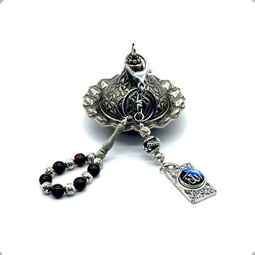 Keychain & Rosary Collection -Car Key Chain-Handbags Holder - color: Indonesian Beads