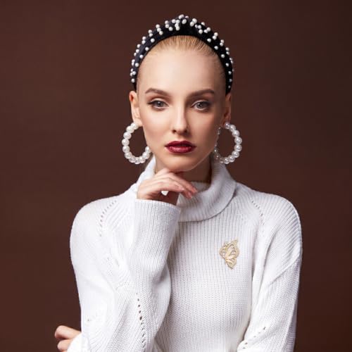 Junkin 12 Pcs Women Brooches Bulk Set Rhinestone Pin Crystal Vintage Brooch Retro Pin Women Girls Gifts for Christmas - style: Cats Eye