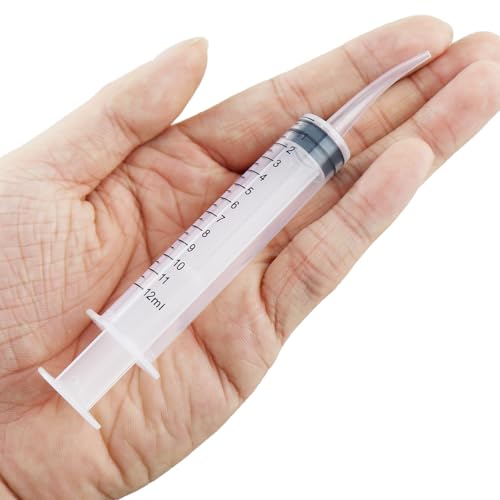 TAODAN 10PCS 12ml Pet Liquid Syringe White Polypropylene Plastic Small Animal Feeding Utensils Suitable for Oral Care DIY Glue Art Woodworking