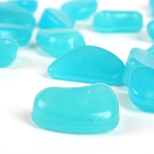 Shiny Stone 120pcs Glow in The Dark Aquarium Pebbles, Blue | Fish Tank Rocks, Glowing Gravel, Luminous Stones, For Aquarium Succulent Garden - color: Blue