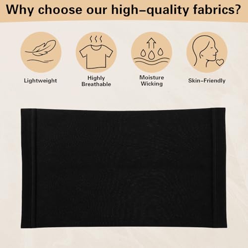 2 PCS Hijab Undercap for Women, Islamic Muslim Under Hijab Cap, Bonnet for Sleeping Women, Undercaps for Hijabs No Slip Under Caps for Hijabs Stretchy Head Cover (Black)