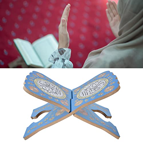 Wooden Folding Book Stand Holder for Holy Scripture Reading, Desktop Religious Book Rack Display, Adjustable Wooden Book Holder for Teachers Kids, Durable Boxwood Book Stand (JM01861)