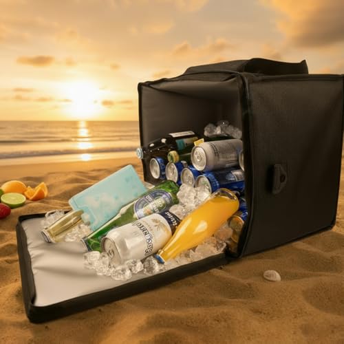 MyLifeUNIT Insulated Cooler Bag for Food Delivery Bags | 100% Leakproof, Airtight TPU Zipper, Collapsible Coolers for Tailgating, Car Camping, Family Beach Picnics, Road Trips - size: Medium