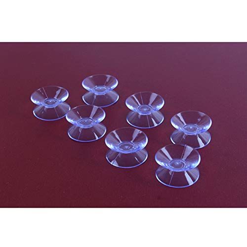 Lasenersm 20pcs 30mm Glass Table Top Double Sided Suction Cups - Dining Table Bumpers - Clear PVC Plastic - Prevents Glass Table Top from Sliding