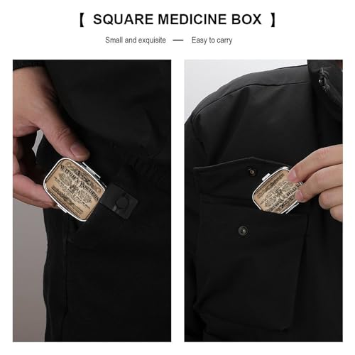 Metal 2 Compartment Pill Organizer Travel Friendly Portable Compact Pill Box Cute Pill Case to Hold Vitamins,Fish Oil,Supplements,Meds,Tablet for Purse,Pocket. (Power) - color: Power