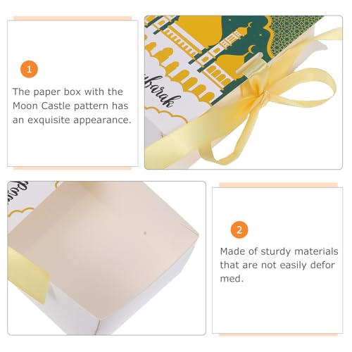 LALADEFIEE Eid Mubarak Candy Box 20pcs Shaped Party Favor Boxes Ramadan Treat Packaging for Ramadan Celebrations and Islamic Festival Candy Storage