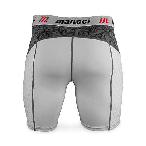 Marucci Men's Marucci Adult Elite Padded Slider Shorts - color: White, size: X-Large