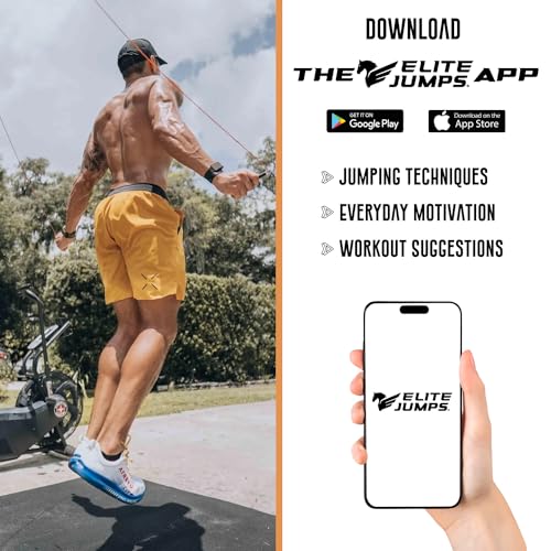 EliteSRS 10 Foot Outdoor Rated 5Mm Pvc, Boxer Jump Rope 3.0 with Smooth Action Polymer Handles and Ergonomic Slip-Resistant Dimpled Grips | Professional boxing rope. Smooth-action handles with slip-resistant grips. Fitness and cardio. - color: Black
