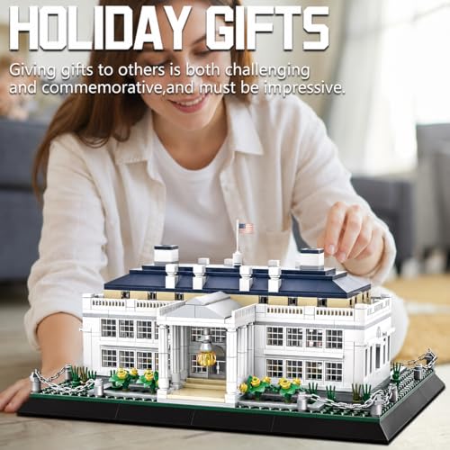 CAXIMSY White House Model Building Block Sets 895 Pieces Washington Famous Landmark Architecture Gifts for Adults - style: White House Model
