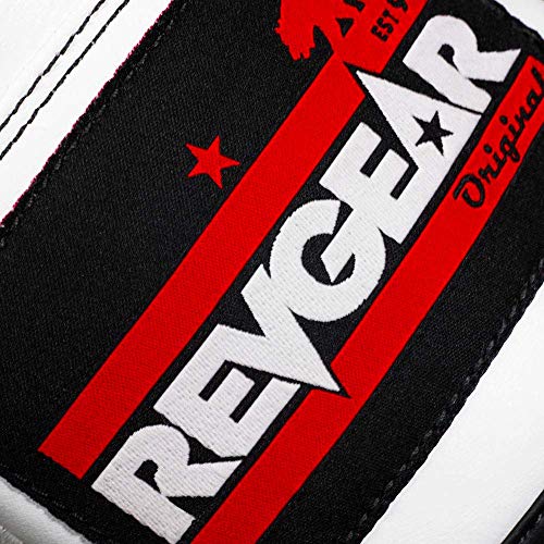 Revgear F1 Competitor Pro Lace Boxing Glove | Premium Leather | Lace-up - color: White, size: 8 OZ