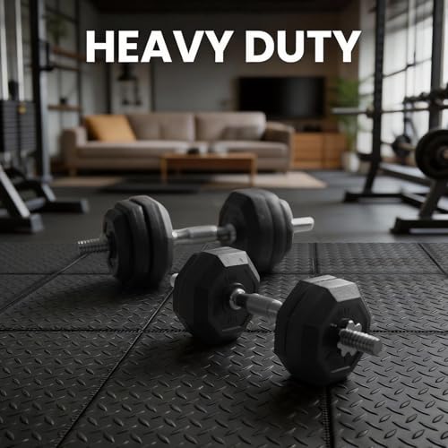 THAILE Gym Equipment Mat, 79" x 39"x 0.16" Exercise Equipment Mat | Heavy-duty floor protector for treadmills, ellipticals, bikes and weight equipment; reduces vibration, noise and floor damage - size: 79L''×39W''×0.16''