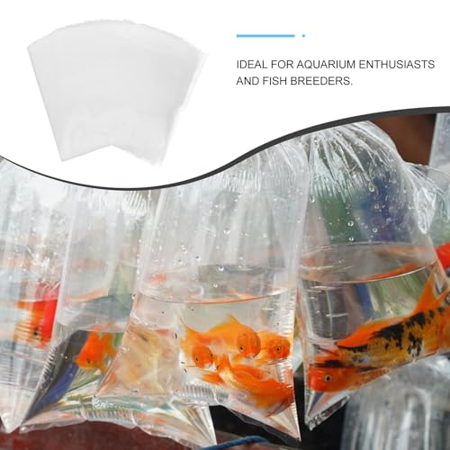PRETYZOOM 100pcs Live Fish Transport Bags 20x27cm Sealable Oxygen Aquarium Fish Carrying Pouches and Koi Transport