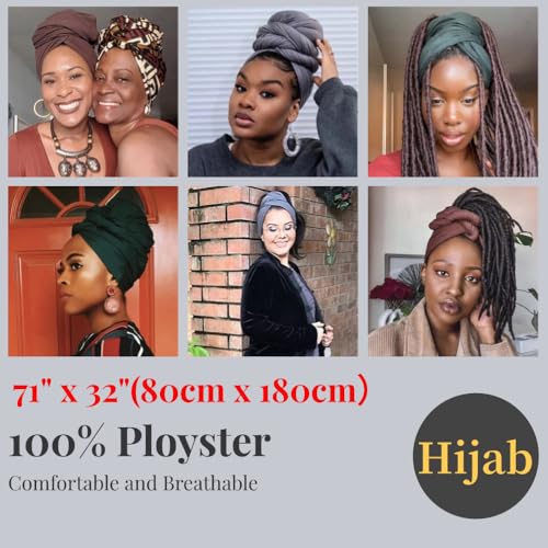 Solid Hijab Scarf,Polyester Head Wrap Long Muslim Headscarf for Women,3PCS | Soft Stretch Premium Polyester, 180×80cm Lightweight Hijab, Multi-use as Wrap, Shawl, Turban, Hair Scarf,fit Daily,ideal Gift