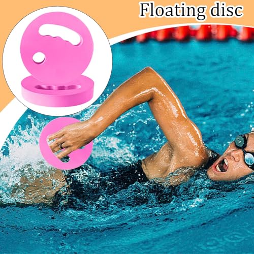 Water Exercise Discs,EVA Foam Floating Aqua Training Disc,Grip Swimming Pool Fitness Discs for Swimming Beginner - color: Pink