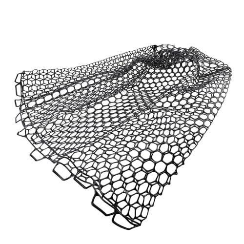 Fishing Net Replacement, 31.1in PVC Mesh Depth Fishing Landing Net with Large Object Head Design for Freshwater Saltwater