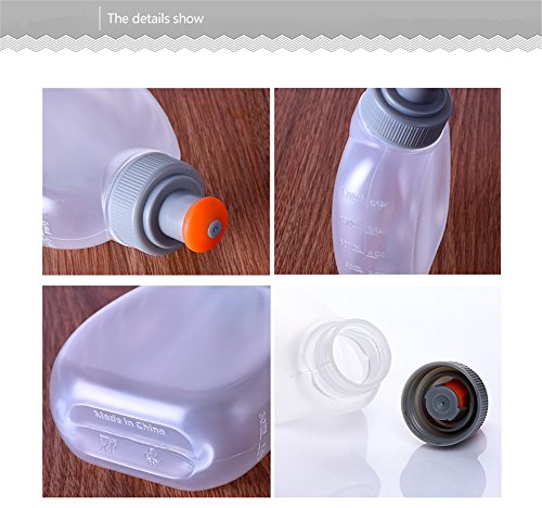 AONIJIE 250ML/350ML/500ML/600ML Portable TPU Soft Water Bottle Folding Soft Flasks For Outdoor Marathon Running Hydration Camping Hiking - color: 170ML-PP5