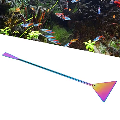 Alomejor Aquarium Stainless Steel Sand Spatula for Smoothing Substrate, 32cm Long Fish Tank Tool for Expert Aquascapers