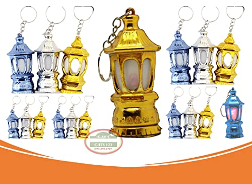 SOLUSTRE 40Pcs Keychain Lantern Portable Mini Led Keychain Light Palace Lights for Ramadan Decoration Clip-on Keyring Lamp for Camping Outdoor Activities Home Use Emergencies Gift