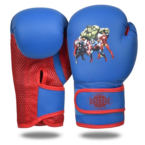 Boxing Gloves 6oz | Boxing Gloves for Kickboxing Muay Thai MMA | Bag Gloves for Punching Bag - color: Blue/Red