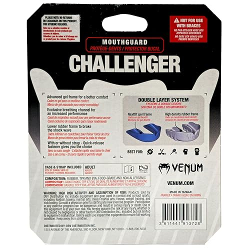 Venum Challenger Mouthguard - Strap/Strapless - color: Black/Red, size: Adult
